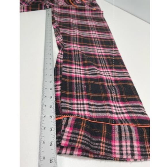 Lot 2 Bottoms Out Gal Pull On Drawstring Waist Flannel Sleep Pants Plaid Women L - Picture 16 of 16